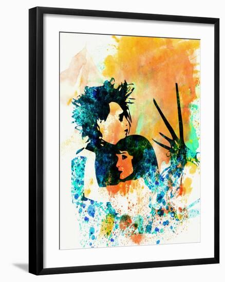 Legendary Edward Scissorhands Watercolor-Olivia Morgan-Framed Art Print