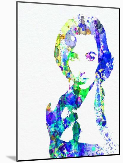 Legendary Elizabeth Taylor Watercolor-Olivia Morgan-Mounted Art Print