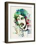 Legendary Frank Zappa Watercolor-Olivia Morgan-Framed Art Print