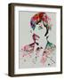 Legendary George Harrison Watercolor III-Olivia Morgan-Framed Art Print