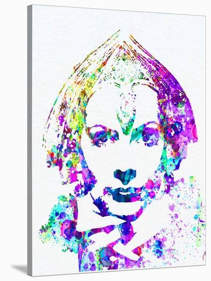 Legendary Greta Garbo Watercolor-Olivia Morgan-Stretched Canvas