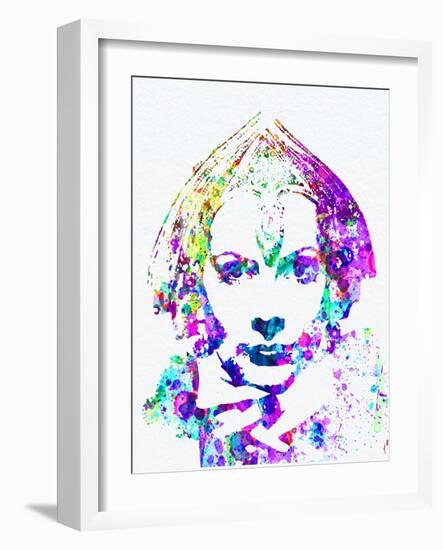 Legendary Greta Garbo Watercolor-Olivia Morgan-Framed Art Print