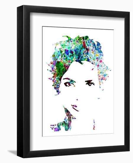 Legendary Halle Berry Watercolor-Olivia Morgan-Framed Art Print