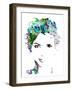 Legendary Halle Berry Watercolor-Olivia Morgan-Framed Art Print