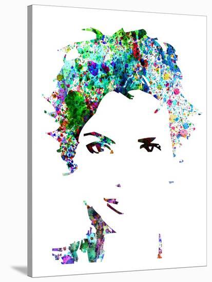 Legendary Halle Berry Watercolor-Olivia Morgan-Stretched Canvas