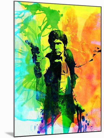 Legendary Han Solo Watercolor-Olivia Morgan-Mounted Art Print