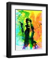 Legendary Han Solo Watercolor-Olivia Morgan-Framed Art Print