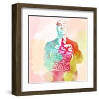 Legendary Hitchcock Watercolor-Olivia Morgan-Framed Art Print