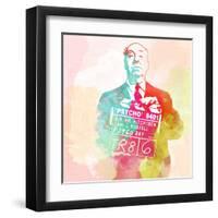 Legendary Hitchcock Watercolor-Olivia Morgan-Framed Art Print