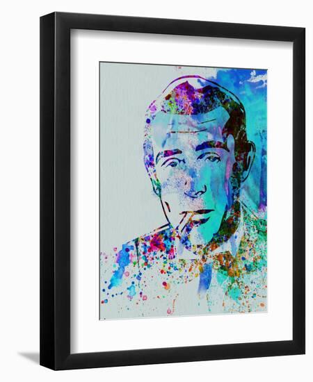 Legendary Humphrey Bogart Watercolor-Olivia Morgan-Framed Art Print