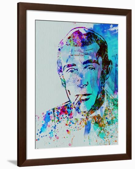 Legendary Humphrey Bogart Watercolor-Olivia Morgan-Framed Art Print