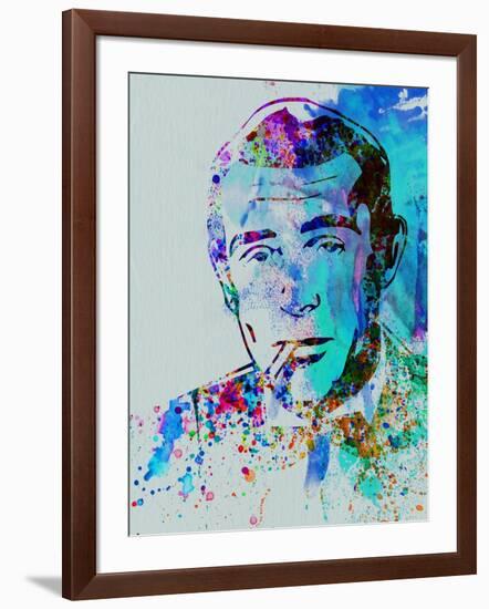 Legendary Humphrey Bogart Watercolor-Olivia Morgan-Framed Art Print