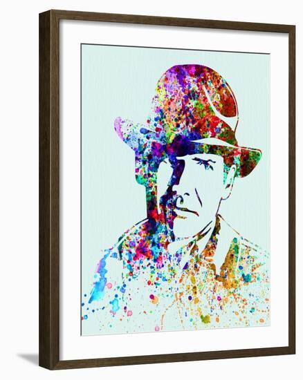 Legendary Indiana Jones Watercolor-Olivia Morgan-Framed Art Print