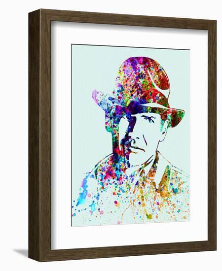 Legendary Indiana Jones Watercolor-Olivia Morgan-Framed Art Print