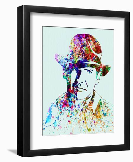 Legendary Indiana Jones Watercolor-Olivia Morgan-Framed Art Print