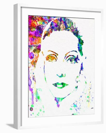 Legendary Ingrid Bergman Watercolor-Olivia Morgan-Framed Art Print