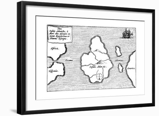 Legendary Island of Atlantis-Athanasius Kircher-Framed Giclee Print