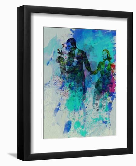 Legendary James Steward Watercolor-Olivia Morgan-Framed Art Print