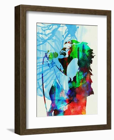 Legendary Janis Joplin Watercolor-Olivia Morgan-Framed Art Print