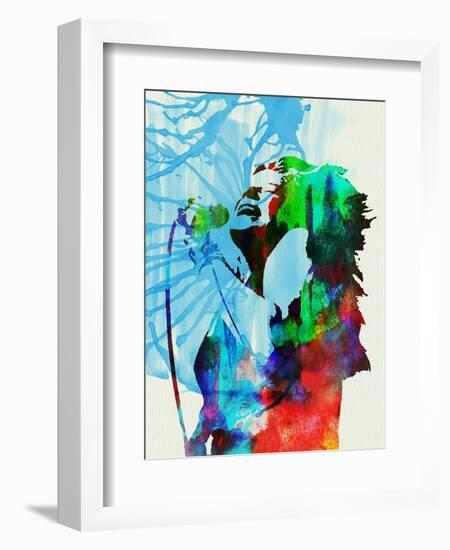 Legendary Janis Joplin Watercolor-Olivia Morgan-Framed Art Print