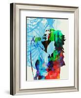 Legendary Janis Joplin Watercolor-Olivia Morgan-Framed Art Print