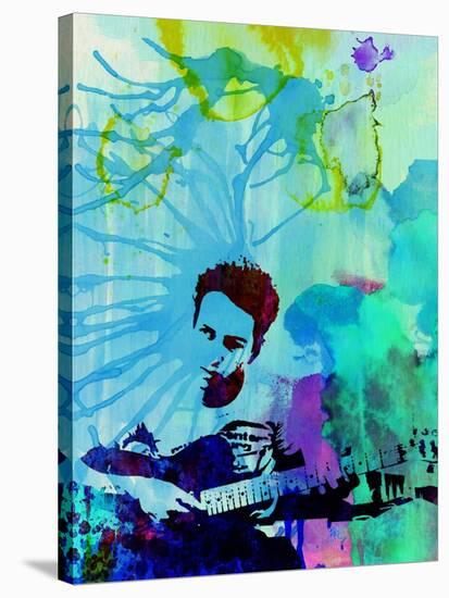 Legendary Joe Strummer Watercolor-Olivia Morgan-Stretched Canvas