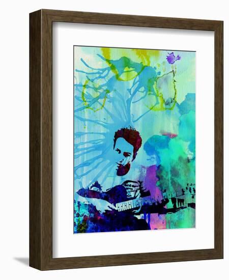 Legendary Joe Strummer Watercolor-Olivia Morgan-Framed Art Print