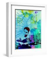 Legendary Joe Strummer Watercolor-Olivia Morgan-Framed Art Print