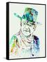 Legendary John Wayne Watercolor-Olivia Morgan-Framed Stretched Canvas