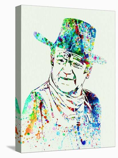 Legendary John Wayne Watercolor-Olivia Morgan-Stretched Canvas