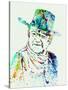 Legendary John Wayne Watercolor-Olivia Morgan-Stretched Canvas