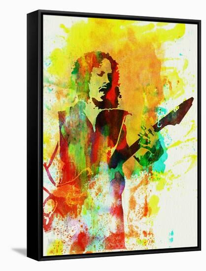 Legendary Kirk Hammett Watercolor-Olivia Morgan-Framed Stretched Canvas