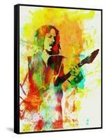 Legendary Kirk Hammett Watercolor-Olivia Morgan-Framed Stretched Canvas