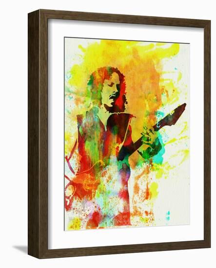 Legendary Kirk Hammett Watercolor-Olivia Morgan-Framed Art Print