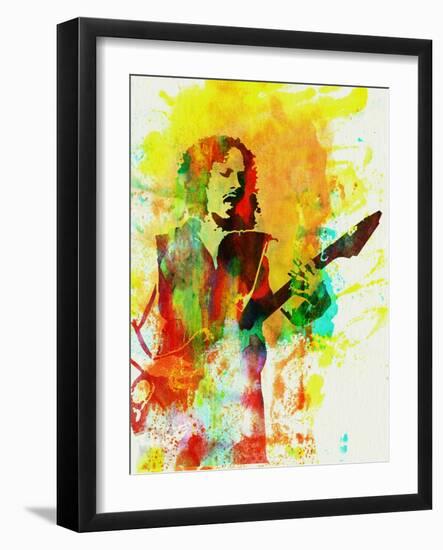 Legendary Kirk Hammett Watercolor-Olivia Morgan-Framed Art Print