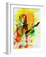 Legendary Kirk Hammett Watercolor-Olivia Morgan-Framed Art Print