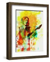 Legendary Kirk Hammett Watercolor-Olivia Morgan-Framed Art Print