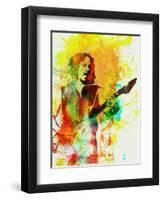 Legendary Kirk Hammett Watercolor-Olivia Morgan-Framed Art Print