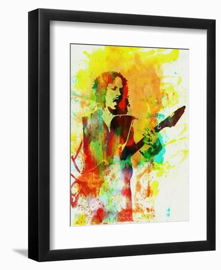 Legendary Kirk Hammett Watercolor-Olivia Morgan-Framed Art Print