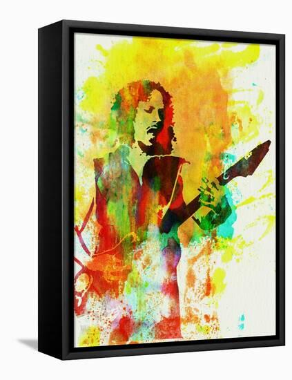 Legendary Kirk Hammett Watercolor-Olivia Morgan-Framed Stretched Canvas