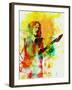 Legendary Kirk Hammett Watercolor-Olivia Morgan-Framed Art Print