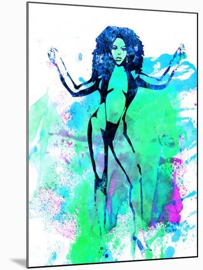 Legendary Lil Kim Watercolor-Olivia Morgan-Mounted Art Print