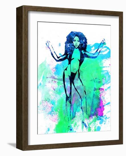 Legendary Lil Kim Watercolor-Olivia Morgan-Framed Art Print