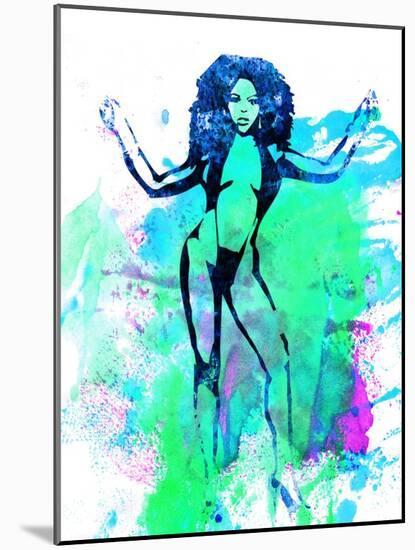 Legendary Lil Kim Watercolor-Olivia Morgan-Mounted Art Print