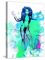 Legendary Lil Kim Watercolor-Olivia Morgan-Stretched Canvas