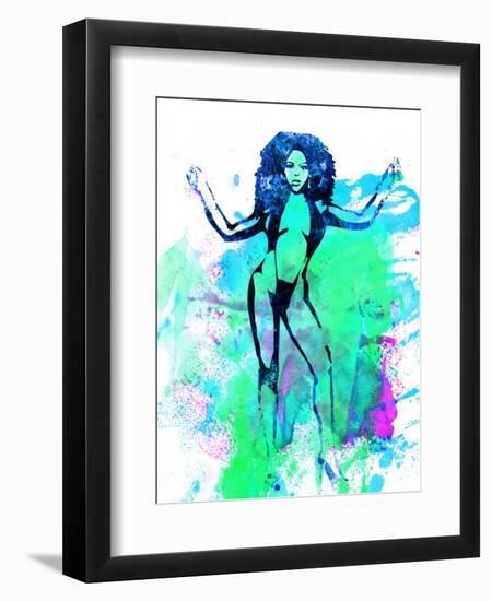 Legendary Lil Kim Watercolor-Olivia Morgan-Framed Art Print