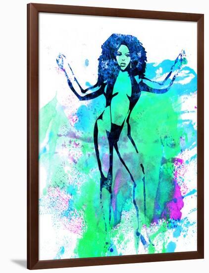 Legendary Lil Kim Watercolor-Olivia Morgan-Framed Art Print