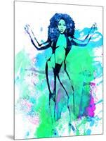 Legendary Lil Kim Watercolor-Olivia Morgan-Mounted Art Print