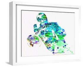 Legendary Louis Armstrong Watercolor-Olivia Morgan-Framed Art Print