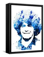 Legendary Maradona Watercolor-Olivia Morgan-Framed Stretched Canvas